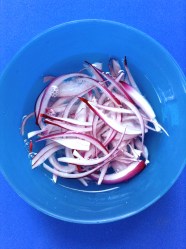 1 lavar cebolla roja 10 minutos