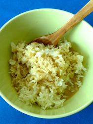 10 mezclar arroz y leche