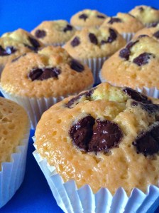 magdalenas con chocolate