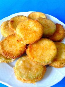 san jacabos de calabacin, jamón y quesoo