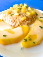 arroz dulce con mangoo