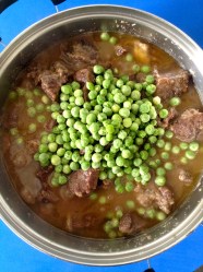 12 añadir guisantes