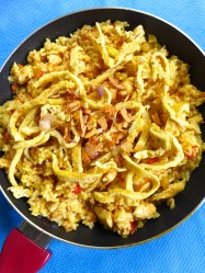 17 añadir tortilla chalotes y ajo