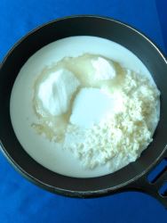 4 añadir leche y azucar