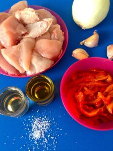 pollo guisado con pimientos ingr