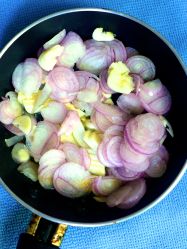 1 freir chalotes y ajo