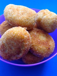 croquetas de berenjenas y pimientos