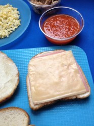 3 poner jamón y queso