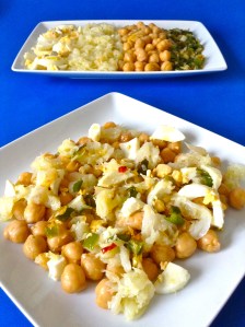 ensalada de garbanzos y bacalaoo
