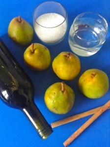 peras al vino ingr