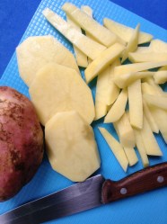 6 pelar y cortar papas bastones