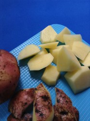 6 pelar, cortar y lavar patatas