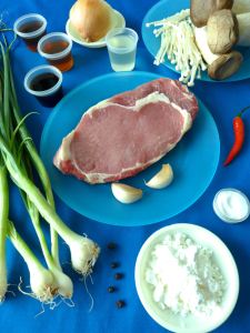 ternera salteada con salsa de ostras ingr