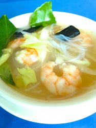 sopa de gambas y fideos de arrozzz