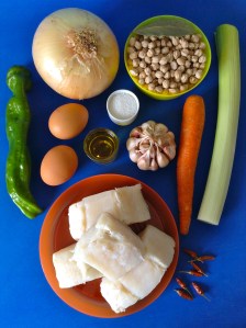 ensalada de garbanzos y bacalao ingr